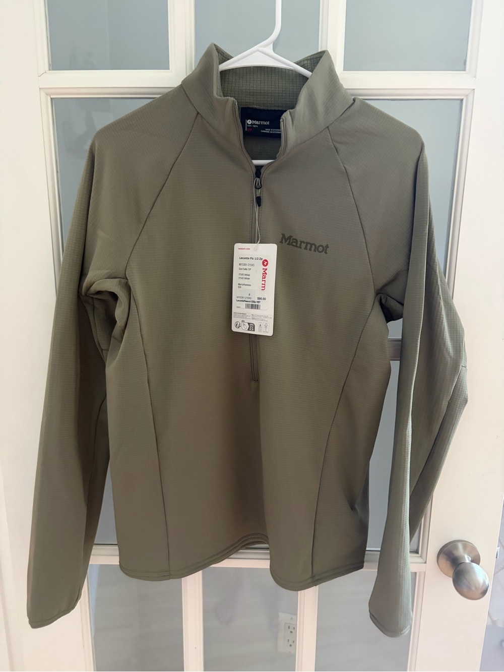 Marmot Men's Olive Green Lightweight Half-Zip Pullover